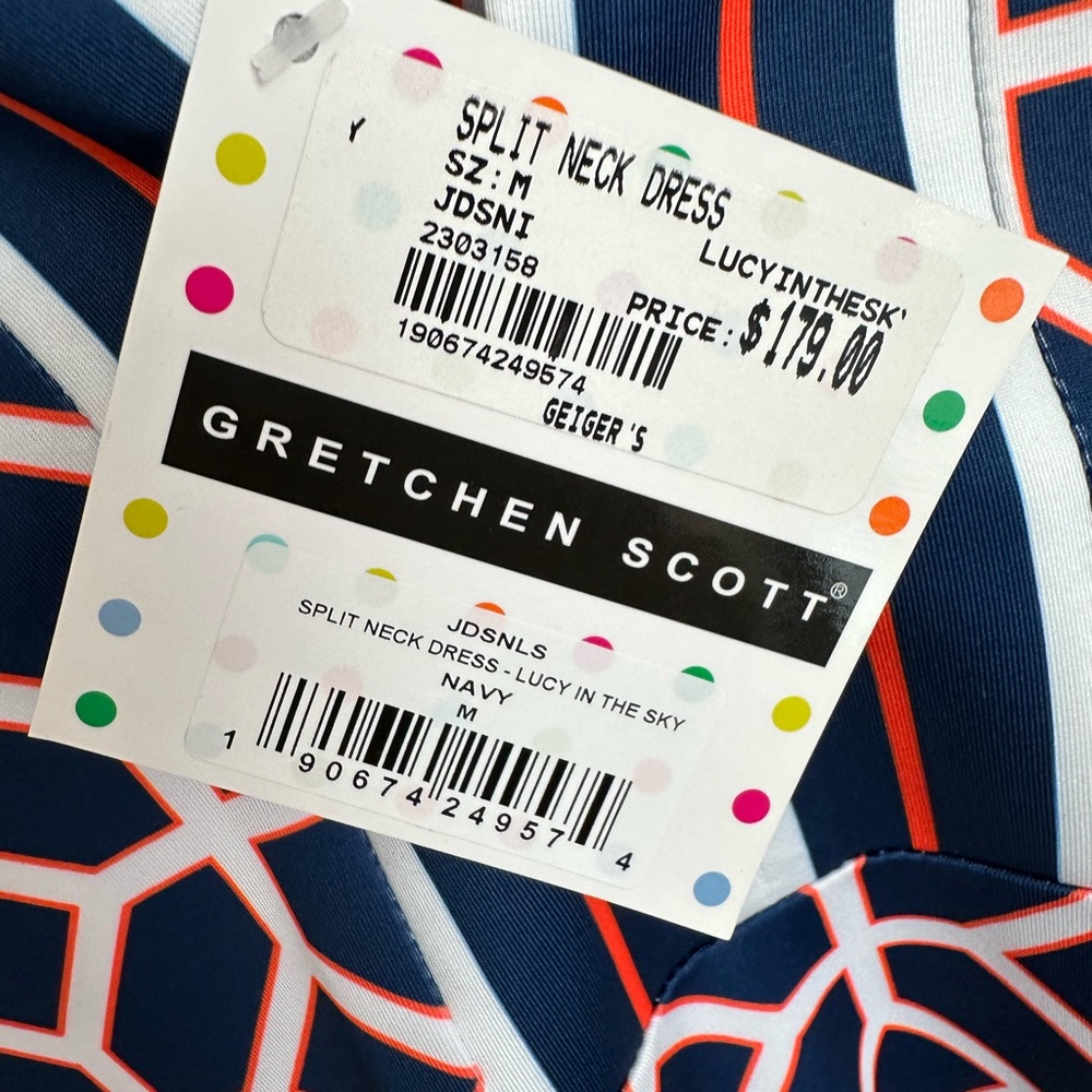 Gretchen Scott Nautical Comfortable Elegant Cruise Regatta Style Dress NWT sizeM - Picture 3 of 16
